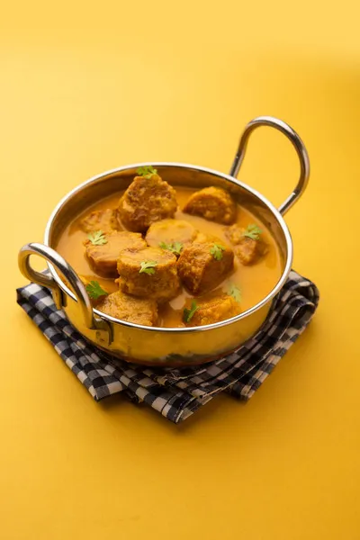 Besan Gatte Sabzi Veya Gatta Curry Recipe Öğle Veya Akşam — Stok fotoğraf