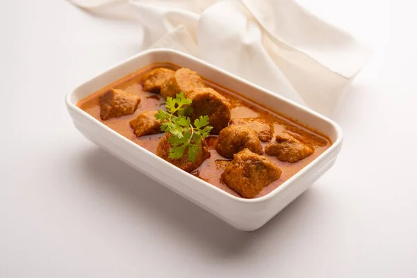 Besan Gatte Sabzi Vagy Gatta Curry Recept Népszerű Rajasthani Menü — Stock Fotó