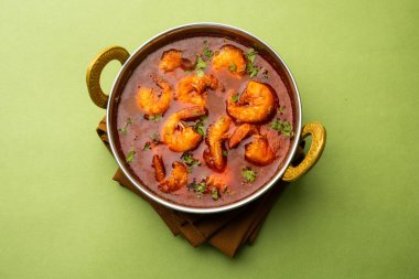 Kolambi Kalwan ya da Tikhle olarak da bilinen Goan Karidesleri ya da Karides Körisi ya da Zinga Masala