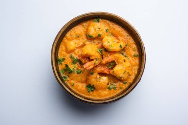 Kolambi Kalwan ya da Tikhle olarak da bilinen Goan Karidesleri ya da Karides Körisi ya da Zinga Masala