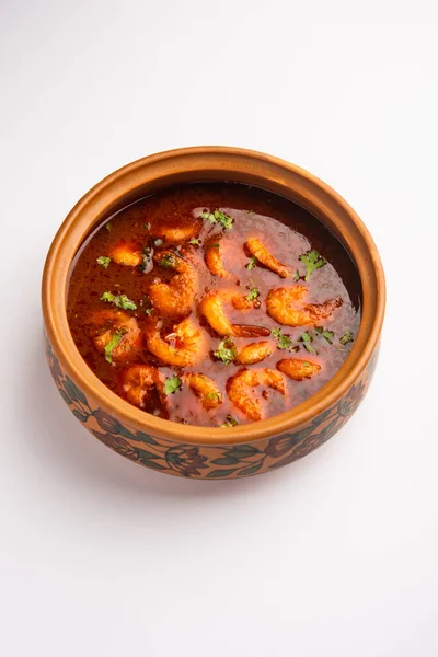 Goan Prawns Shrimp Curry Zinga Masala Also Known Kolambi Kalwan — Stock Photo, Image