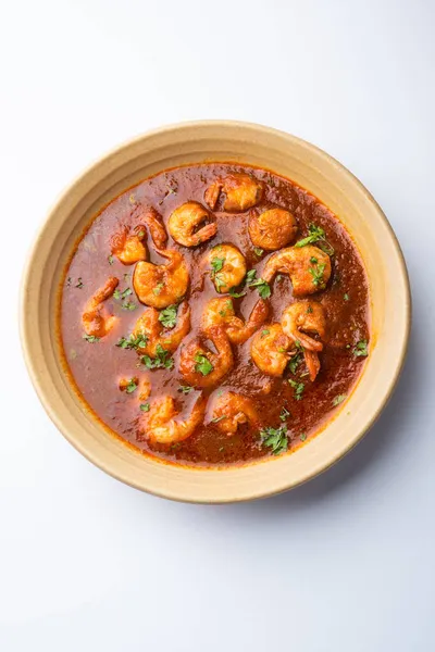 Goan Garnelen Oder Shrimp Curry Oder Zinga Masala Auch Als — Stockfoto