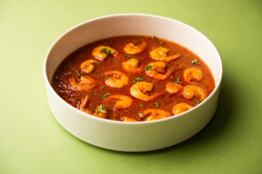 Kolambi Kalwan ya da Tikhle olarak da bilinen Goan Karidesleri ya da Karides Körisi ya da Zinga Masala