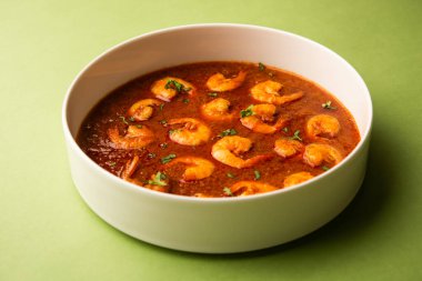 Kolambi Kalwan ya da Tikhle olarak da bilinen Goan Karidesleri ya da Karides Körisi ya da Zinga Masala