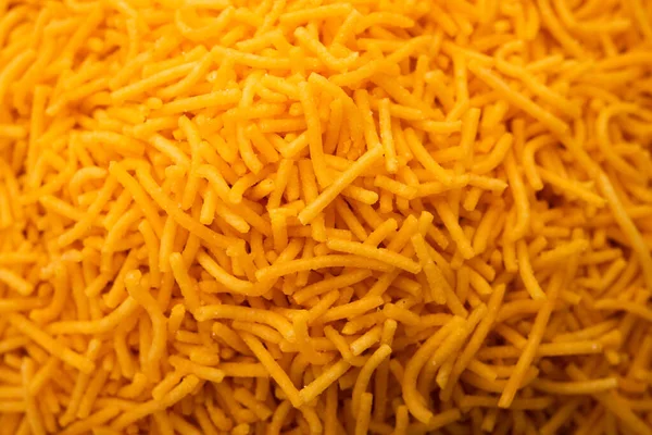 Käsegeschmack Sev Oder Bhujiya Snack Zur Teezeit Aus Indien — Stockfoto