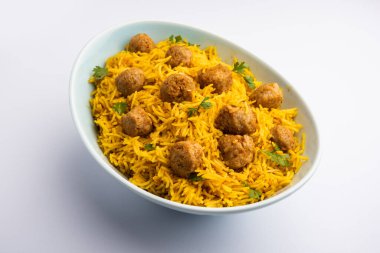 Soya Chunk Pulav veya soya vadi pilavı