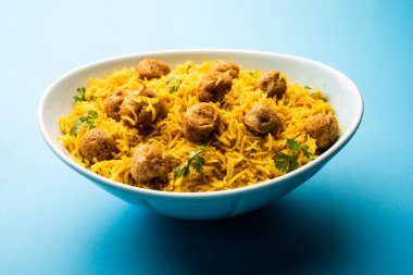 Soya Chunk Pulav veya soya vadi pilavı