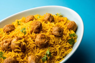 Soya Chunk Pulav veya soya vadi pilavı