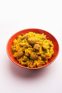 Soya Chunk Pulav veya soya vadi pilavı