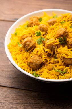 Soya Chunk Pulav veya soya vadi pilavı