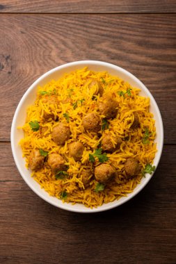 Soya Chunk Pulav veya soya vadi pilavı