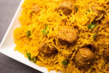 Soya Chunk Pulav veya soya vadi pilavı