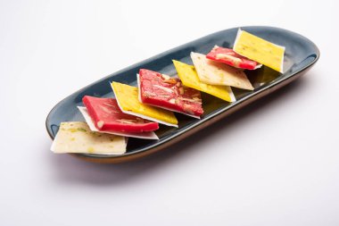 Mahim Halwa veya Bombay buz halkası Hint tatlısı tarifi.