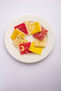 Mahim Halwa veya Bombay buz halkası Hint tatlısı tarifi.