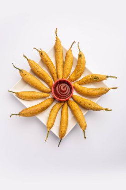 Son derece lezzetli ve ağız sulandırıcı Pakora ya da Mirchi Pakoda, Pakistanlı ve Hint Halkı.