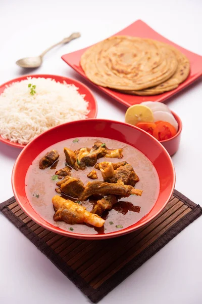 Skopové Nebo Gosht Masala Nebo Indický Jehněčí Roh Još Trochou — Stock fotografie