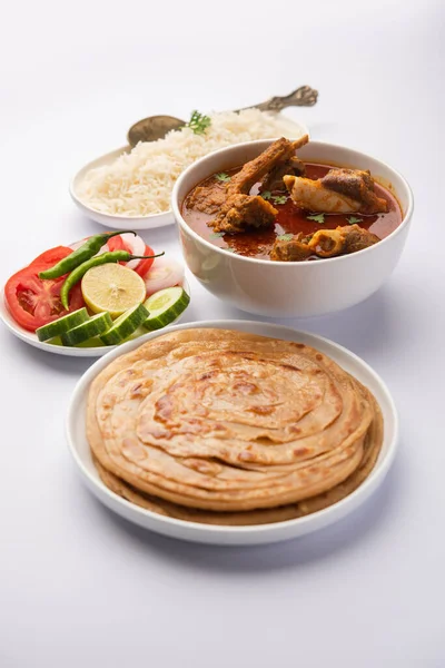 Hammel Oder Gosht Masala Oder Indisches Lamm Rogan Joh Mit — Stockfoto