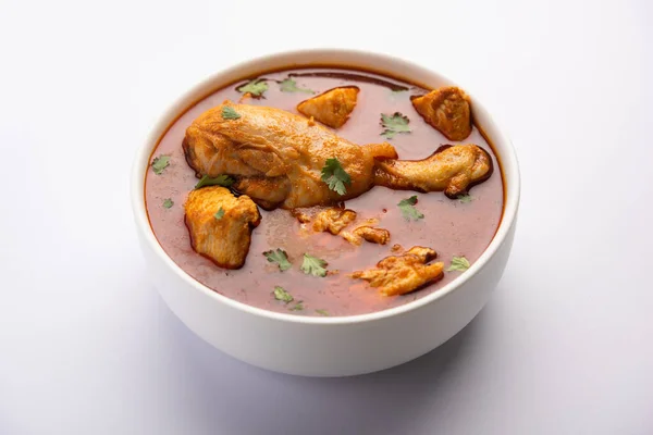 Traditionelles Indisches Huhn Tikka Masala Oder Curry Mit Reis Und — Stockfoto