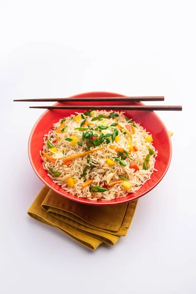 Schezwan Fried Rice Masala Szechuan Pilavı Çin Mutfağında Veya Yemek — Stok fotoğraf