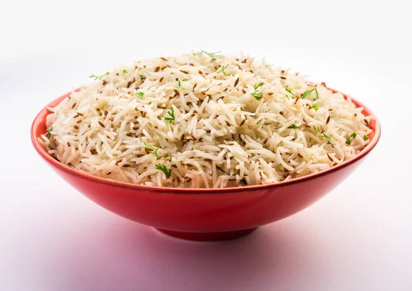 Cumin Rice Jeera Rice Popular Indian Main Course Item Made — Stock Photo, Image