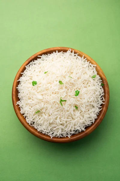 Gotowany Ryż Biały Basmati Lub Ryż Parze Misce — Zdjęcie stockowe