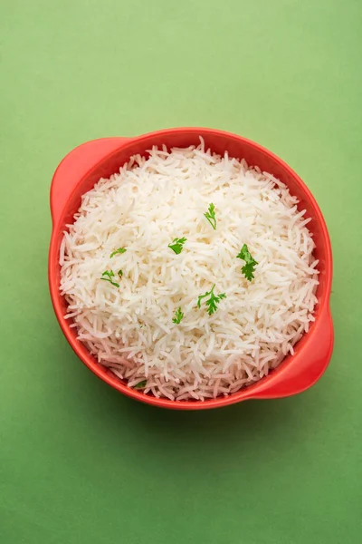 Gotowany Ryż Biały Basmati Lub Ryż Parze Misce — Zdjęcie stockowe