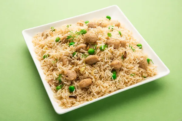 Yummy Soya Pulao Pilav Pulav Rice Soyabean Chunk Fried Rice — Stock Photo, Image