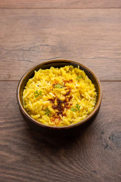 Dal Khichadi Khichdi Savoureuse Recette Indienne Servie Dans Bol Sur — Photo