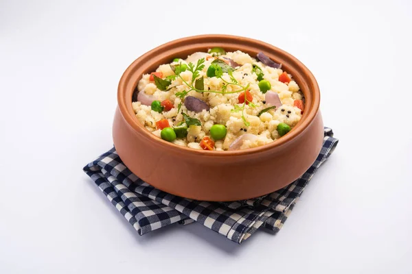 Upma Uppumavu Uppittu Indian Popular Breakfast Dish Most Common South — Stock Photo, Image