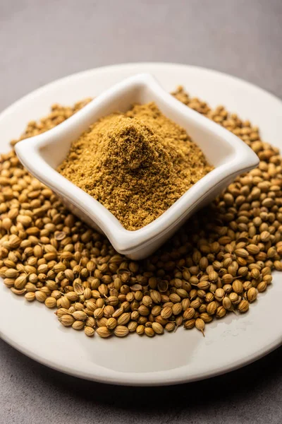 Indian Spice Heap Coriander Powder Dhaniya Powder Chinese Parsley Dried — Φωτογραφία Αρχείου