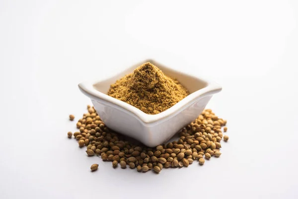 Indian Spice Heap Coriander Powder Dhaniya Powder Chinese Parsley Dried — Φωτογραφία Αρχείου