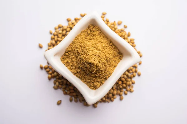 Indian Spice Heap Coriander Powder Dhaniya Powder Chinese Parsley Dried — Φωτογραφία Αρχείου