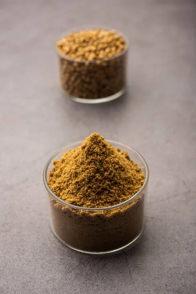Indian Spice Heap Coriander Powder Dhaniya Powder Chinese Parsley Dried — Stock Photo, Image