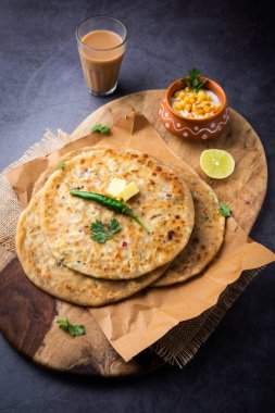 Paneer paratha tam buğday unundan yapılmış ve lezzetli, baharatlı, rendelenmiş paneer ile doldurulmuş popüler bir Kuzey Hint ekmeğidir.