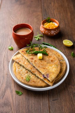 Paneer paratha tam buğday unundan yapılmış ve lezzetli, baharatlı, rendelenmiş paneer ile doldurulmuş popüler bir Kuzey Hint ekmeğidir.