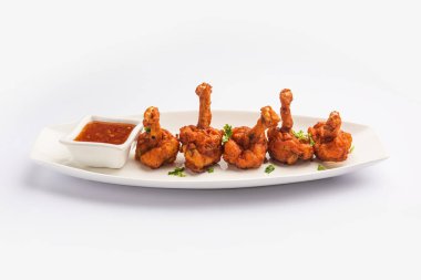Tavuk lolipop Hint Çin aperatifi. Fransız tavuk kanadı.