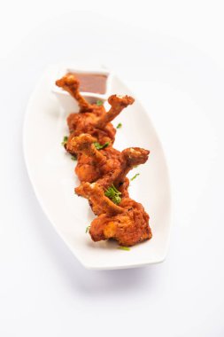 Tavuk lolipop Hint Çin aperatifi. Fransız tavuk kanadı.