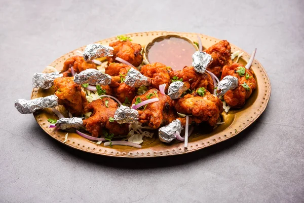 Tavuk lolipop Hint Çin aperatifi. Fransız tavuk kanadı.