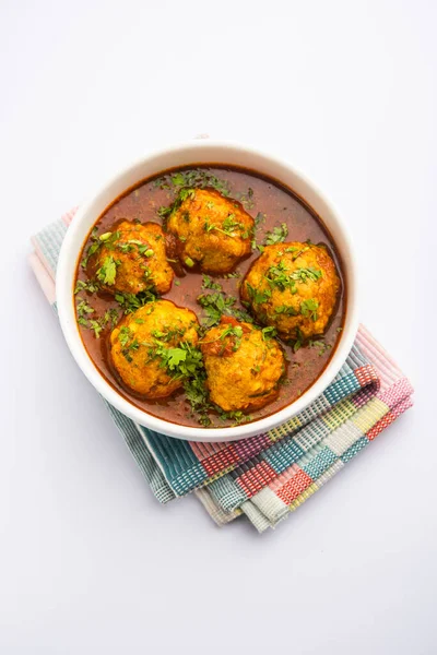 Veg Kofta Curry Exotic Indian Gravy Dish Made Mix Vegetable — Stock Photo, Image