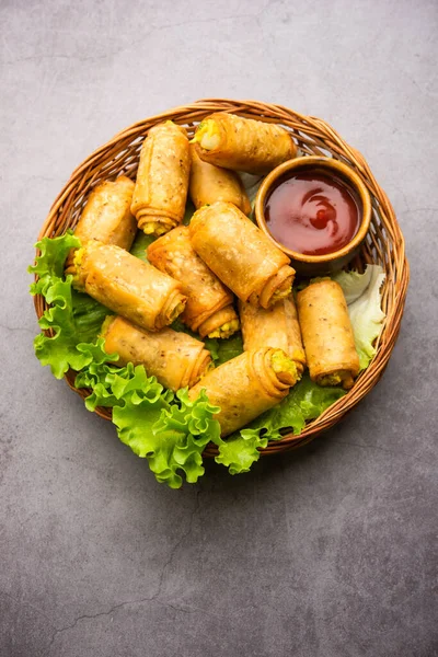 Bramborová Rolka Samosa Kaší Aloo — Stock fotografie