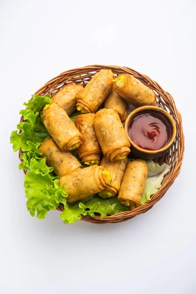 Potato Roll Samosa Mashed Aloo Stock Photo