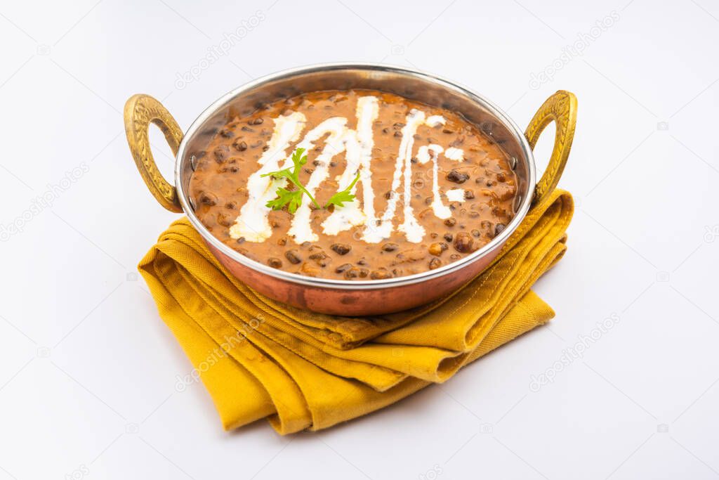 dal makhani or dal makhni is a north Indian recipe, served in bowl, selective focus