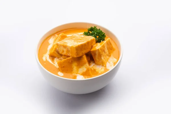 Paneer Butter Masala Cheese Cottage Curry Curry Rico Cremoso Hecho —  Fotos de Stock