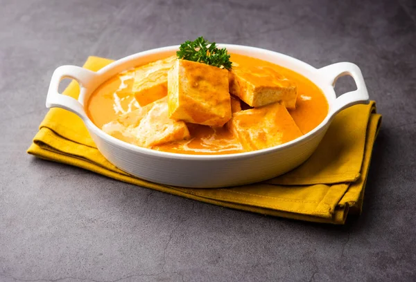 Paneer Butter Masala Cheese Cottage Curry Curry Rico Cremoso Hecho —  Fotos de Stock