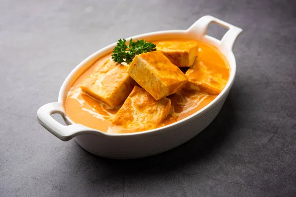 Paneer Butter Masala Cheese Cottage Curry Curry Rico Cremoso Hecho —  Fotos de Stock