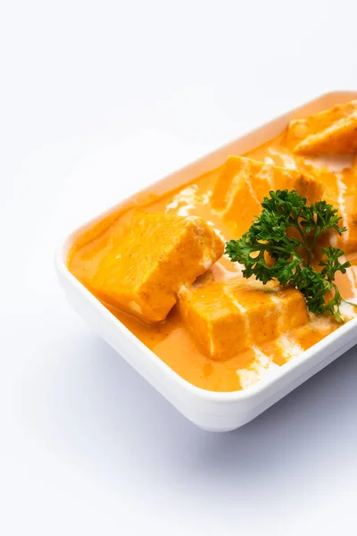 Paneer Butter Masala Cheese Cottage Curry Est Curry Riche Crémeux — Photo