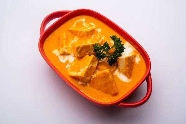 Paneer Butter Masala Cheese Cottage Curry Ricco Cremoso Curry Base — Foto Stock