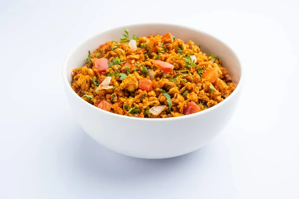 Egg Bhurji Also Known Masala Anda Bhurji Scrambled Eggs Dish — Stock Photo, Image