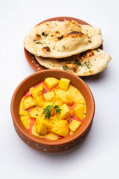 Dahi Wale Aloo Aaloo Yoğurt Hint Klasiği Körili Patates Püresi — Stok fotoğraf