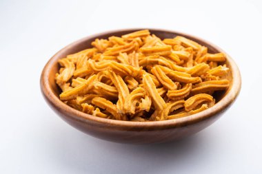 Tuzlu Soya Sticks Hint yemeği. El yapımı.